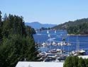 Spectacular harbour views all the way out to Texada Island